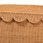 Baxton Studio Ayleen Large Basket with Scalloped Lid in Light Honey, , large