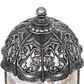 The Gerson Company Lighted Spinning Water Globe Lantern with Rotating Halloween Figurines in Gray, , large