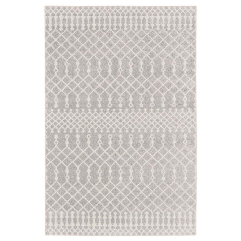 Nourison Astra Machine Washable 4" x 6" Grey Area Rug, , large
