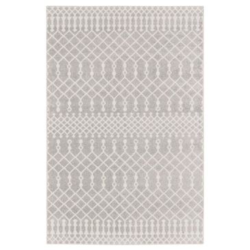 Nourison Astra Machine Washable 4" x 6" Grey Area Rug, , large