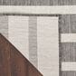 Nourison Positano POS03 Charcoal and Ivory 6" x 9" Indoor/Outdoor Area Rug, , large