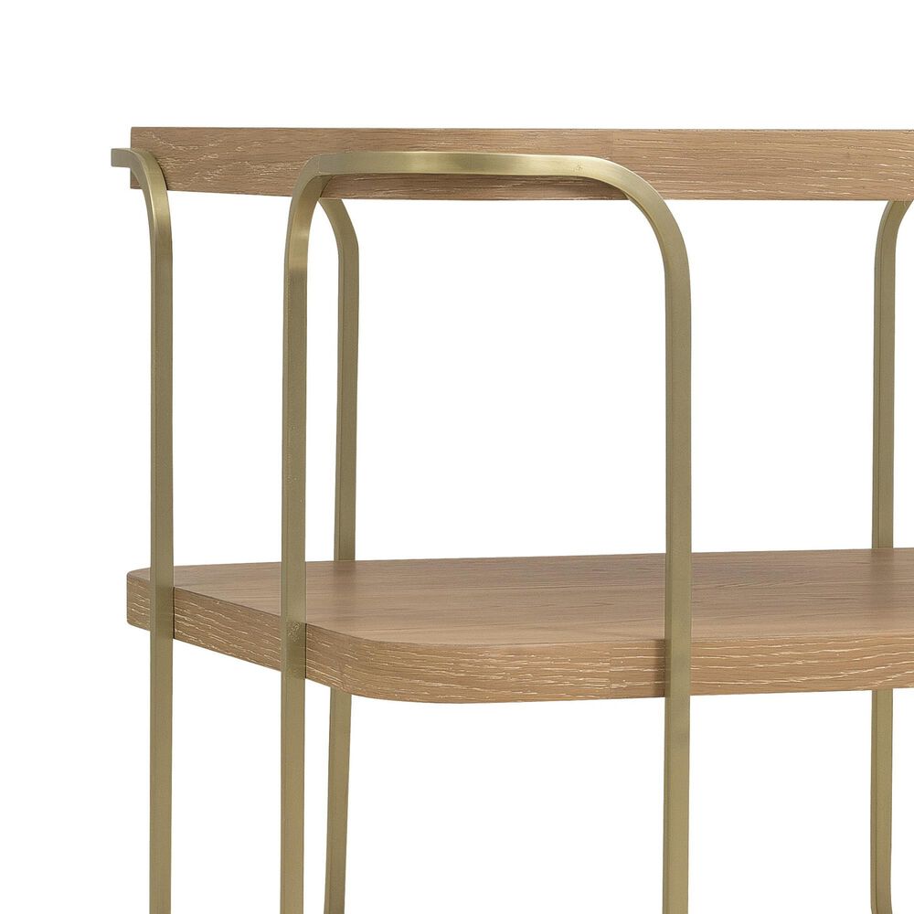 Hooker Furniture Banyon Bay Two-Tier End Table in Desert Oak and Brushed Brass, , large