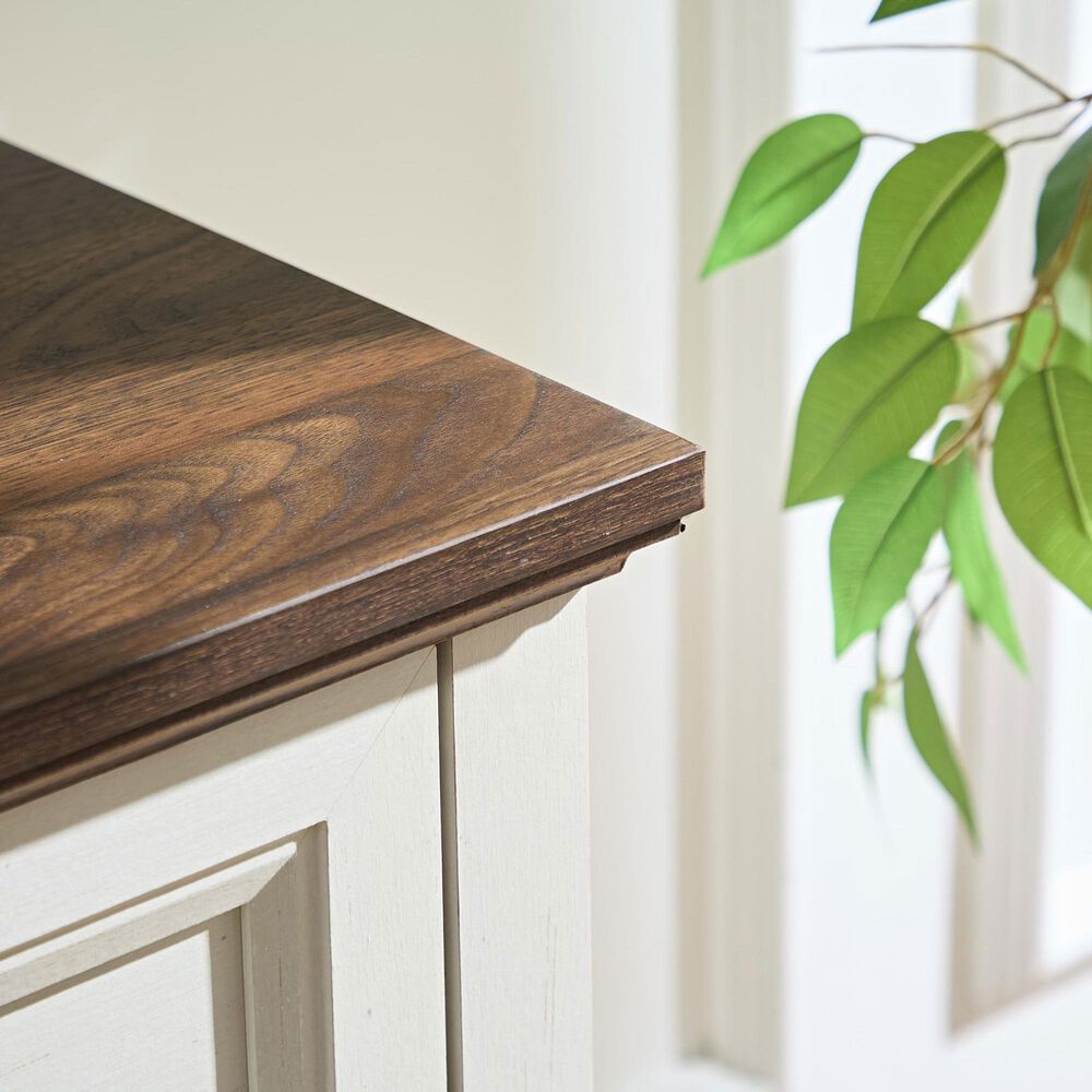 Hearth and Haven 6-Drawer Dresser in White and Walnut, , large