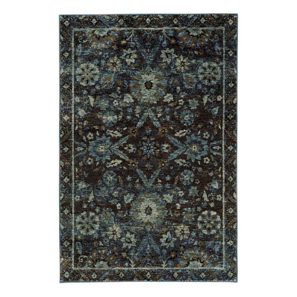 Oriental Weavers Andorra 7124A 3"3" x 5"2" Navy Area Rug, , large