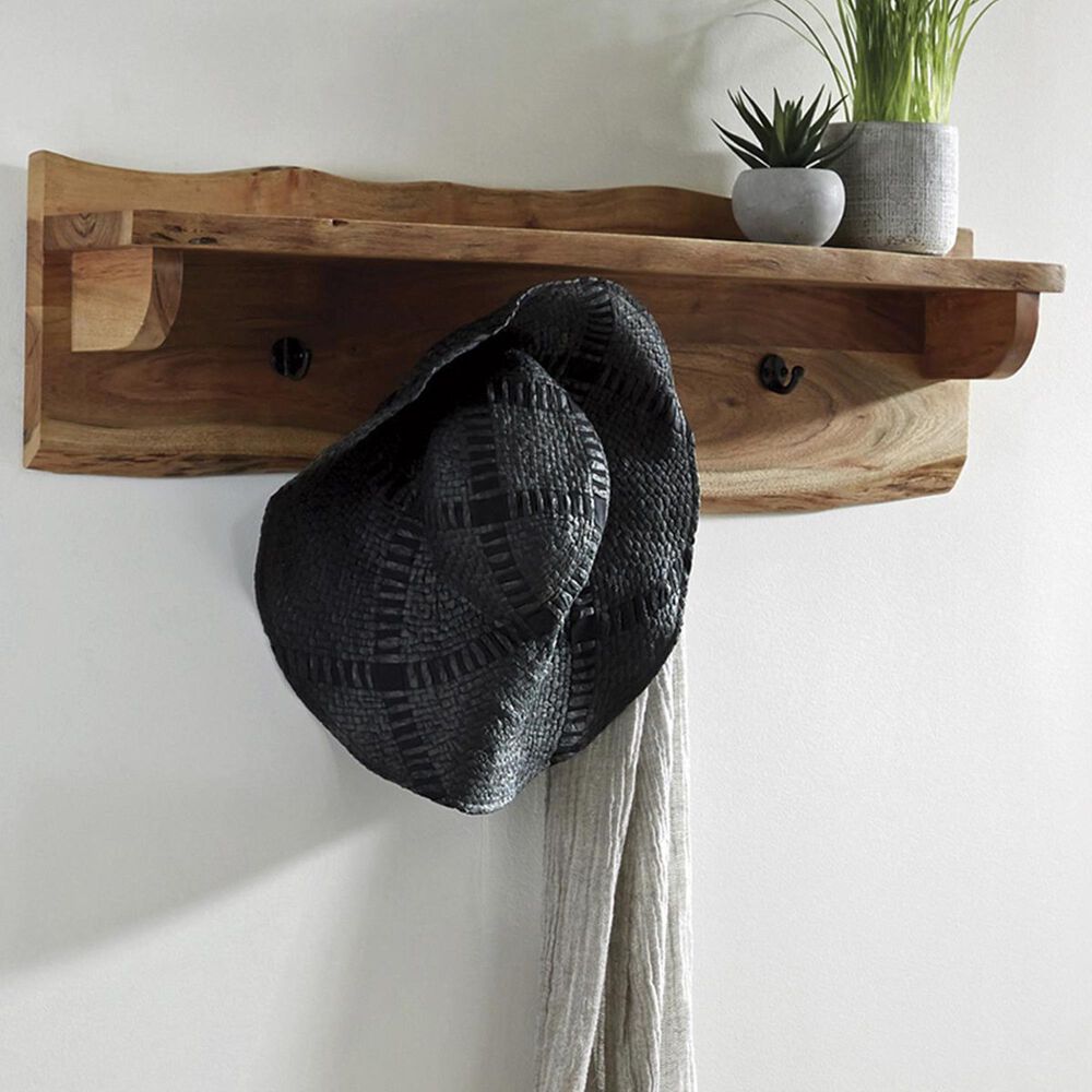 Bolton Furniture Alpine 36" Coat Hooks with Shelf in Natural, , large