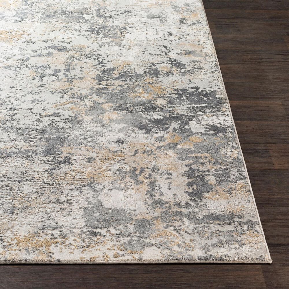 Surya Aisha 8&#39;10&quot; x 12&#39;4&quot; Charcoal, Gray, Light Gray and Mustard Area Rug, , large