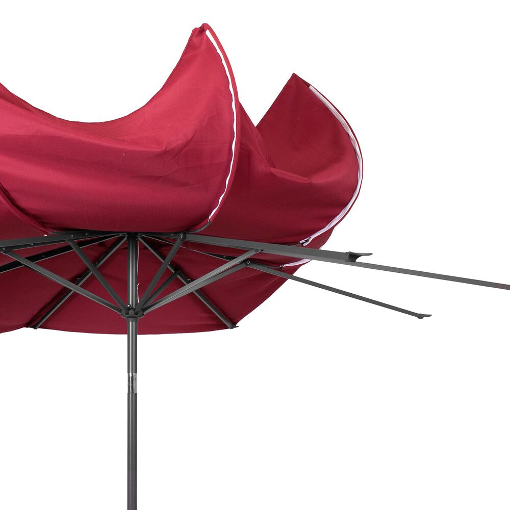 CorLiving 10&#39; UV &amp; Wind Resistant Patio Umbrella in Wine Red, , large