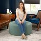 Jaxx Candler Boucle Fabric Ottoman in Green, , large