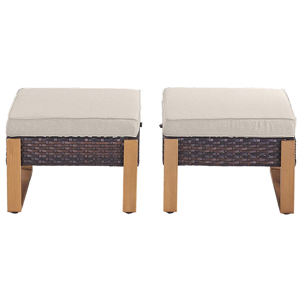 Sunwell Garden Patio Ottoman in Beige (Set of 2), , large