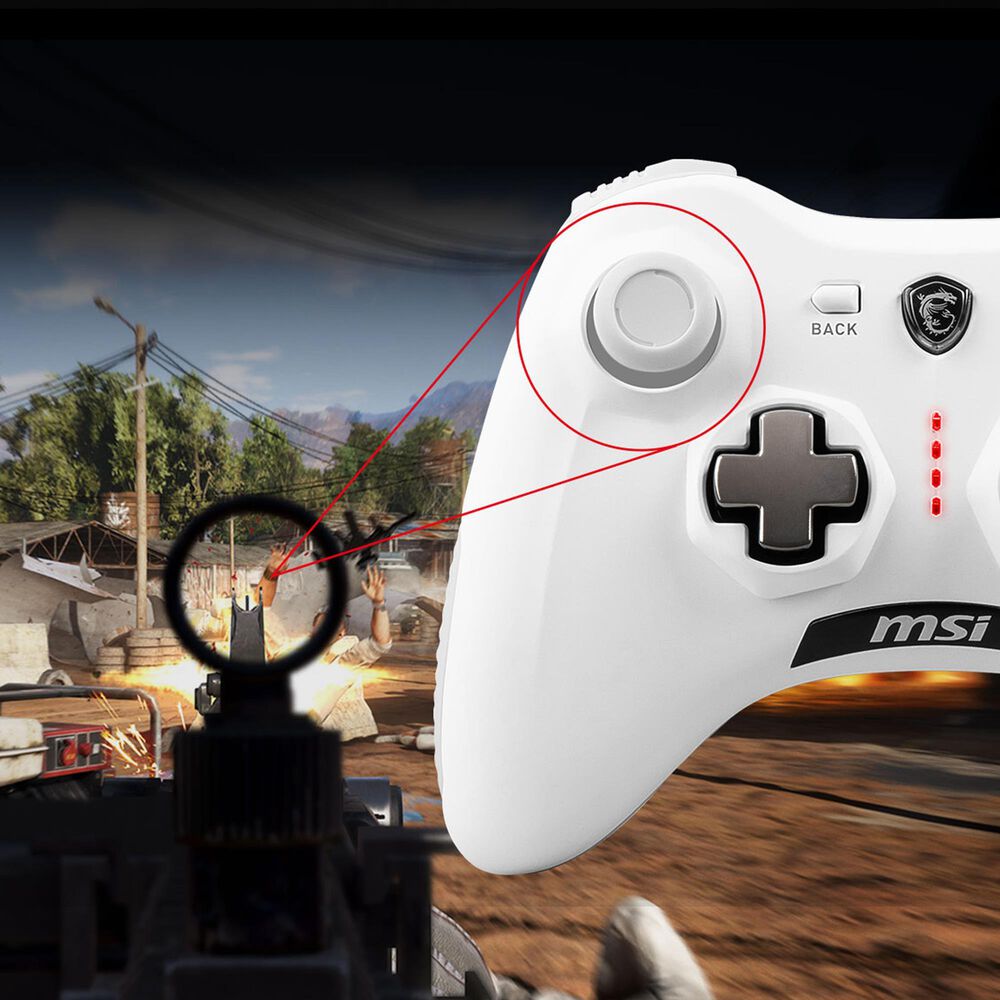 MSI Force GC30 V2 Wireless Gaming Controller in White, , large