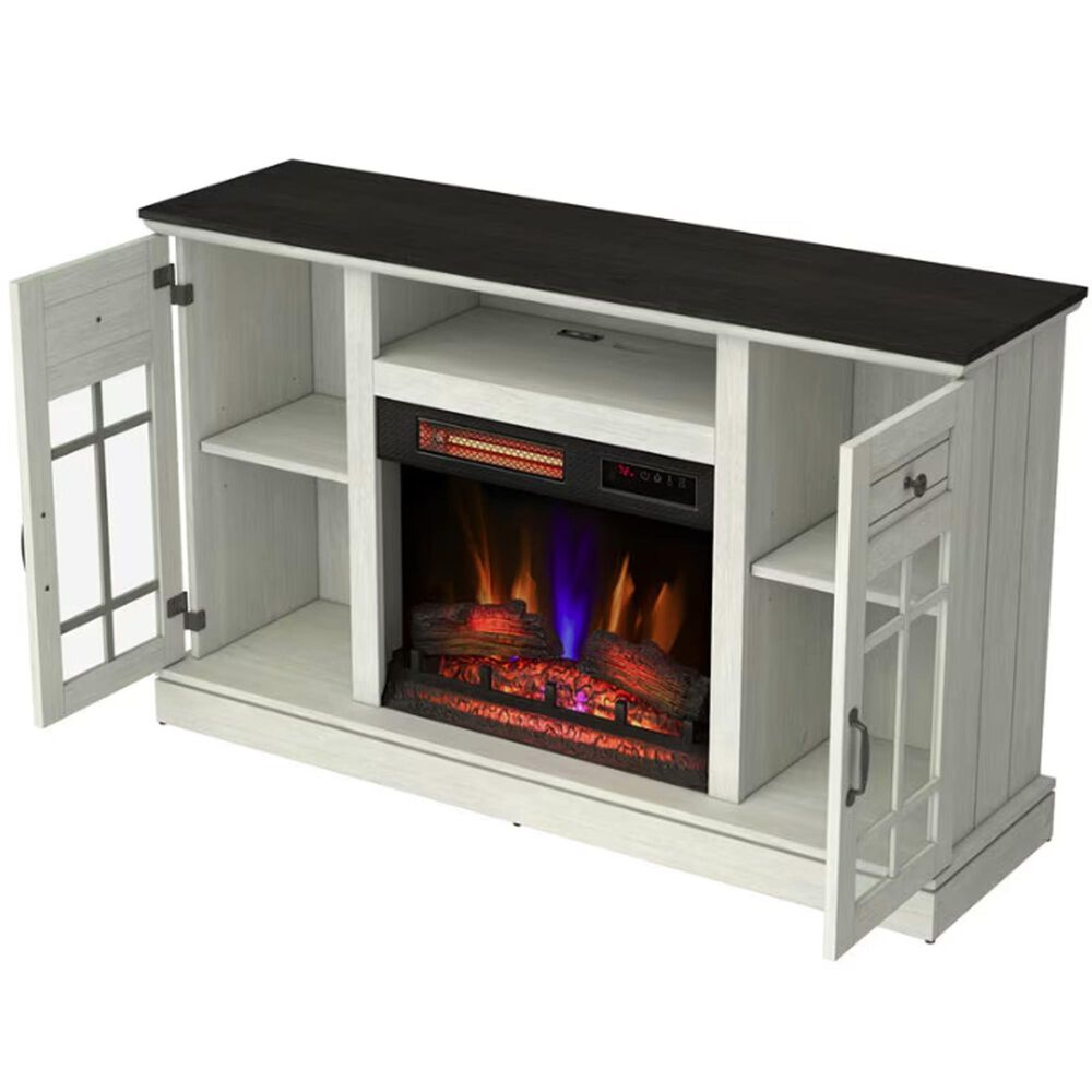 Fabio Flames Madeline 54&quot; TV Stand with Electric Fireplace in Fairfax Oak, , large