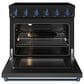 Thor Kitchen Gordon Ramsay 6 Cu. Ft. Professional Freestanding Electric Range with Blue Handle Kit in Black, , large