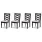 Baxton Studio Lanier Side Chair with Gray Cushion in Espresso Brown (Set of 4), , large