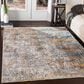 Surya Presidential Blue, Orange, Saffron, Ice Blue, Dusty Sage, Charcoal, Ivory, Wheat, Light Olive and Gray 11"6" x 15"6" Area Rug, , large
