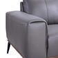 37B Pietro Stationary Leather Loveseat in Gray, , large