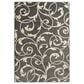 Central Oriental Terrace Tropic Macala 6"7" x 9"6" Stone and Snow Area Rug, , large