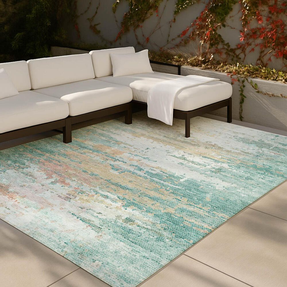 Dalyn Rug Company Lumara Seafoam 9' x 12' Indoor/Outdoor Area Rug, , large