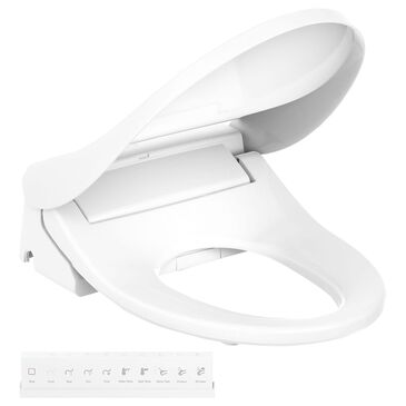 Kohler PureWash E880 Elongated Bidet Toilet Seat with Remote Control in White, , large