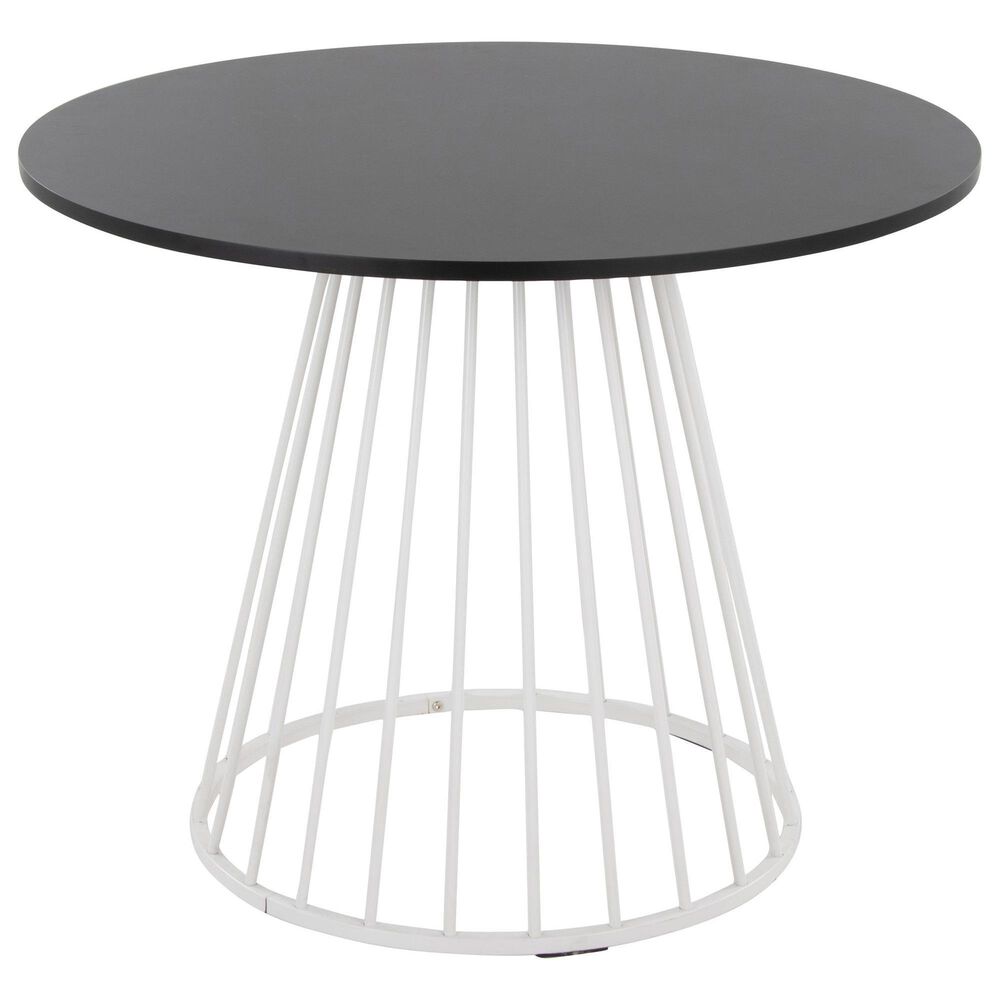 LumiSource Canary Dining Table in White and Black - Table Only, , large