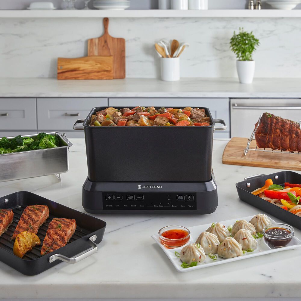 West Bend 6-Quart Versatility Cooker Plus in Black, , large