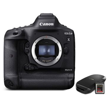 Canon EOS-1D X Mark III Digital SLR Camera in Black with Memory Card and Card Reader, , large