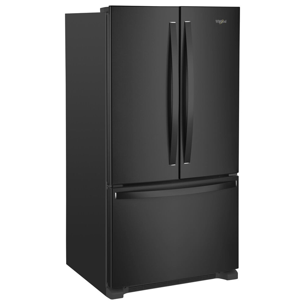 Whirlpool 25.2 Cu. Ft. French Door Refrigerator with Water Dispenser in Black, , large