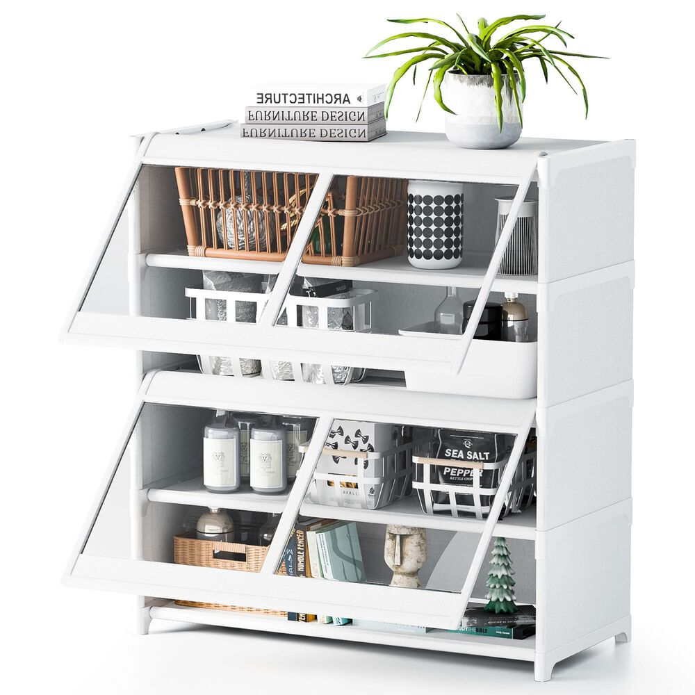 HOMLUX 5-Tier Storage Cabinet with Adjustable Shelves in White, , large