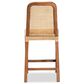 Baxton Studio Caspia Counter Stool in Walnut Brown, , large