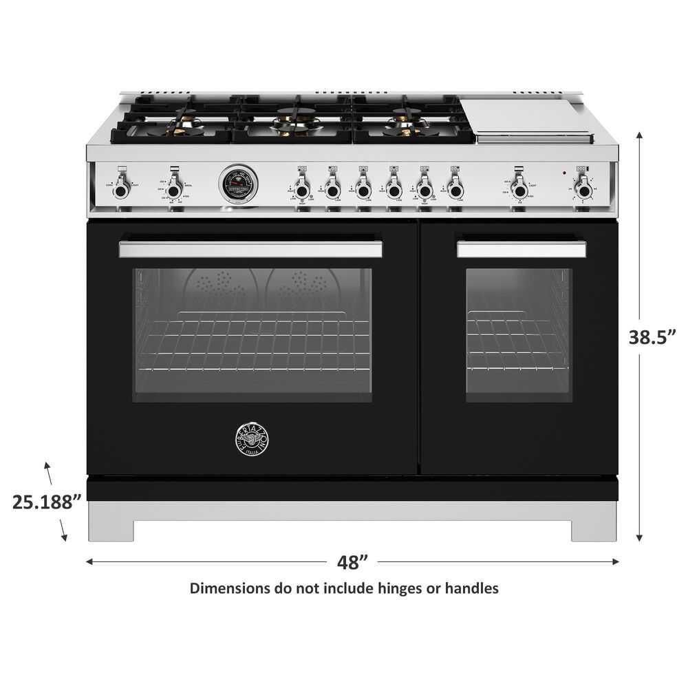 Bertazzoni Professional 7.1 Cu. Ft. Freestanding All-Gas Range in Nero, , large