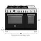 Bertazzoni Professional 7.1 Cu. Ft. Freestanding All-Gas Range in Nero, , large