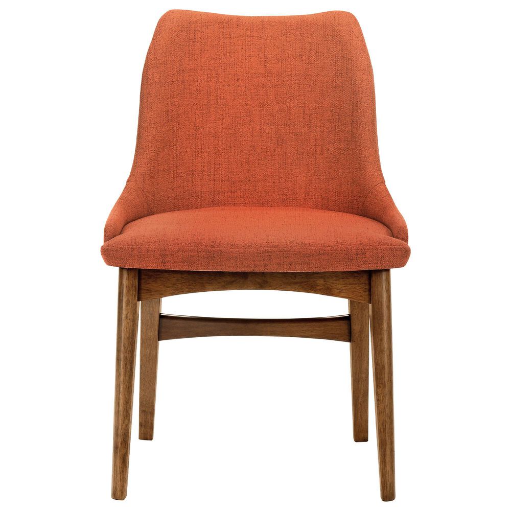 Blue River Westmont and Azalea 5-Piece Dining Set with Orange Cushion in Walnut, , large