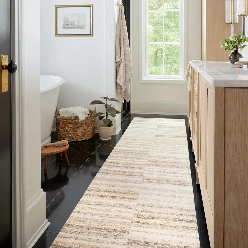 Chris Loves Julia x Loloi Chris 2&#39; x 5&#39; Ivory and Clay Area Rug, , large