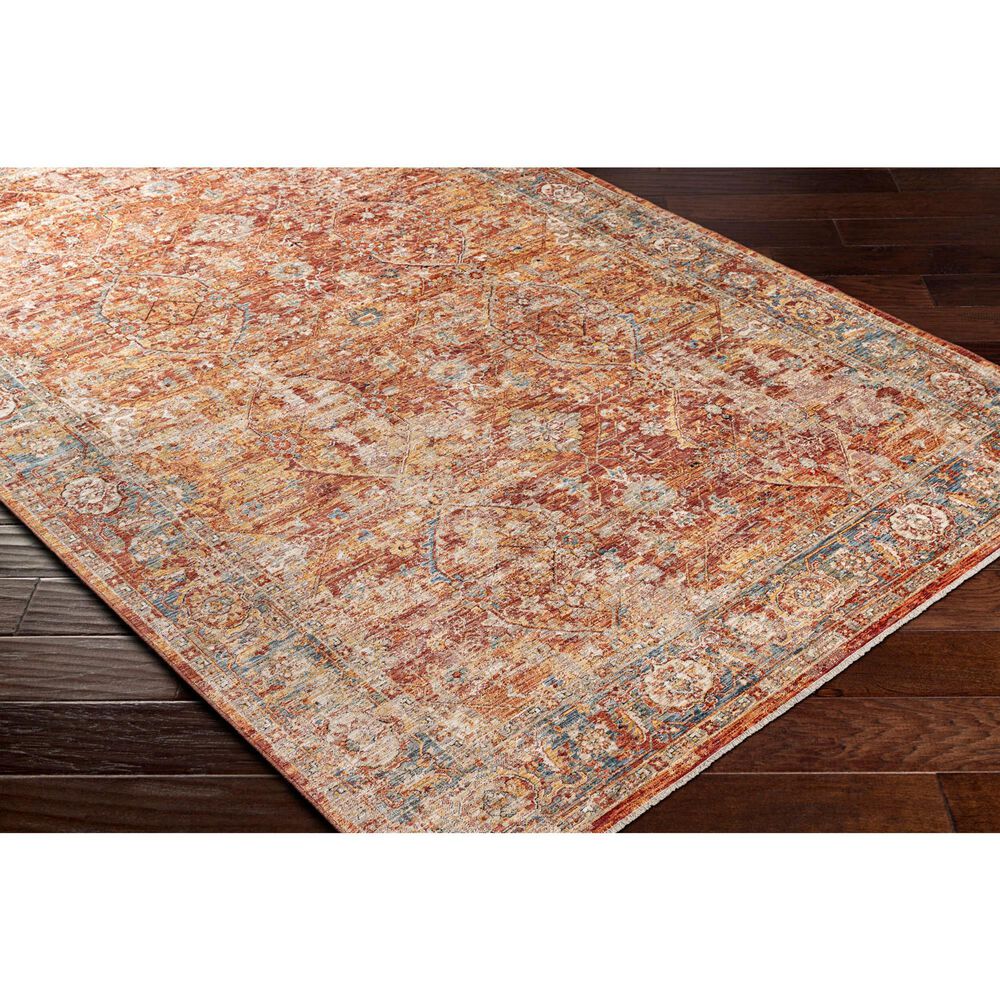 Surya Aspendos 6&#39;7&quot; x 9&#39;6&quot; Burgandy, Rust, Dusty Pink, Denim, Taupe, Gray, Wheat, Black and Cream Area Rug, , large