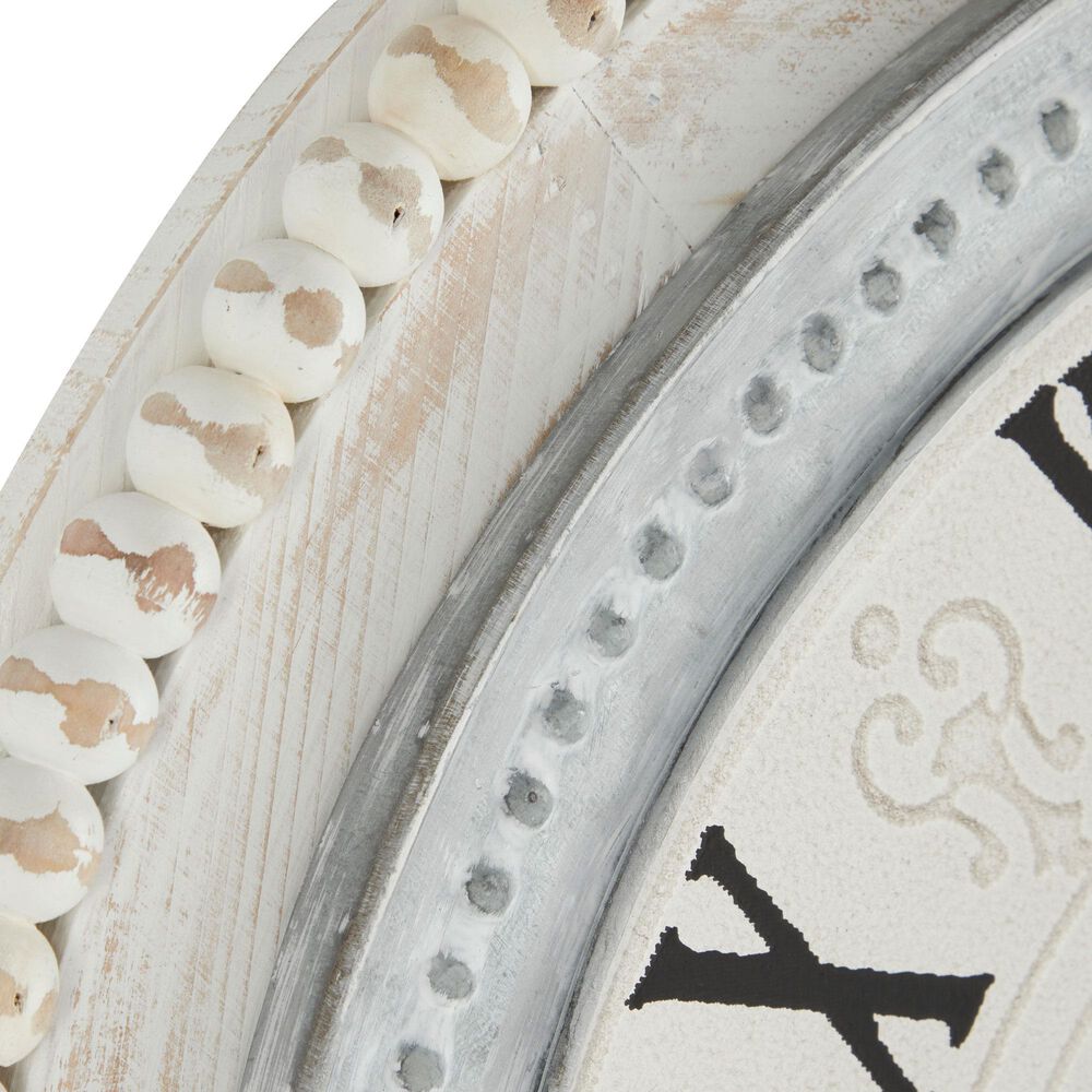 Maple and Jade 22&quot; Wall Clock in White, , large