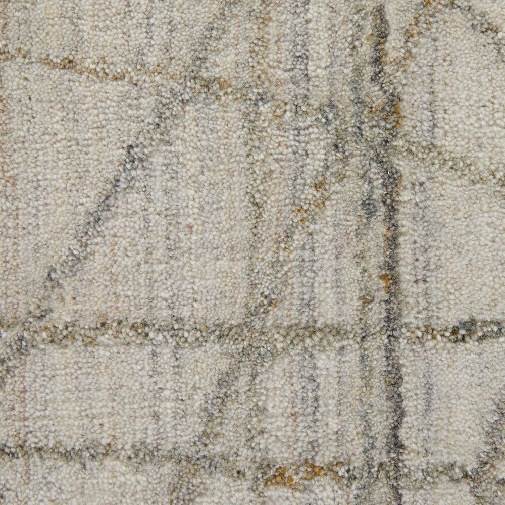 Feizy Whitton 8&#39; x 10&#39; Ivory and Charcoal Area Rug, , large