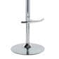 LumiSource Fabrico Swivel Adjustable Bar Stool with Cream Noise Fabric Upholstery and Rounded T Footrest in Chrome (Set of 2), , large