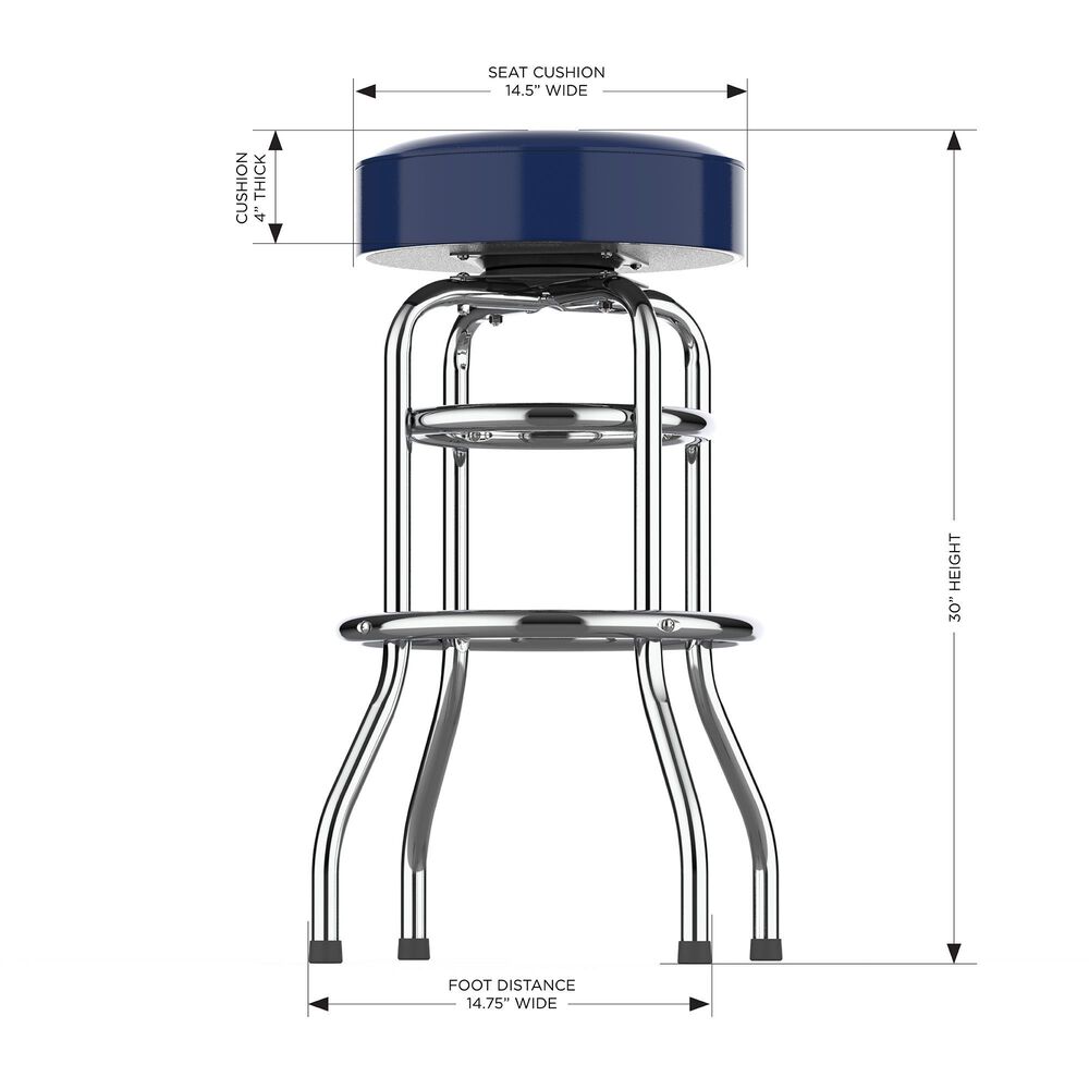Imperial International Dallas Cowboys Bar Stool in Viny Navy, , large