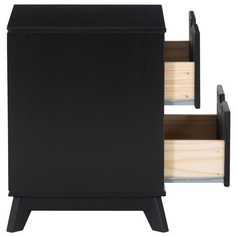Linon Home Decor Polly 2-Drawer Nightstand in Black, , large
