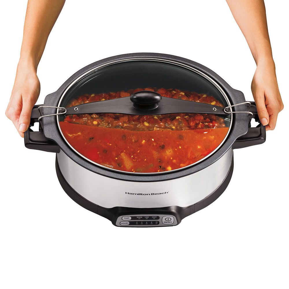 Hamilton Beach 6-Quart Stay or Go Sear and Cook Slow Cooker in Silver, , large