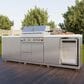 Forno Bulnes 3-Piece Outdoor Kitchen Grill Set with Beverage Center in Stainless Steel and White, , large