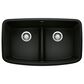 Blanco Valea Equal Double Sink with Low Divide in Coal Black, , large