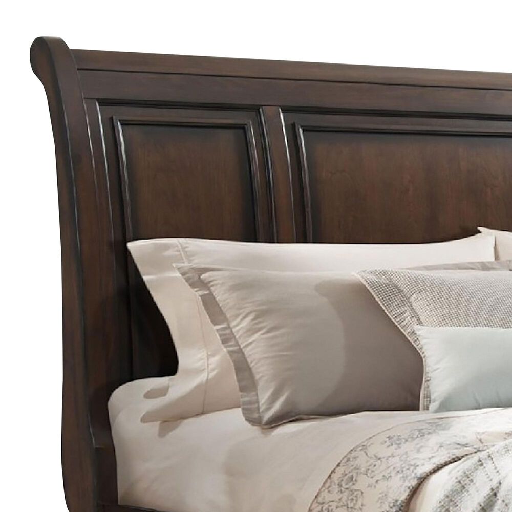 Mayberry Hill Kingston King Storage Bed in Dark Walnut, , large