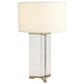Global Views Y Table Lamp in Clear and Antique Brass, , large