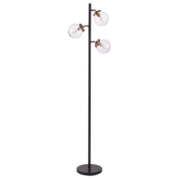 Southern Enterprises Boltonly 3-Light Floor Lamp in Black and Gold, , large