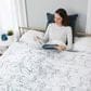 Duke Imports Snow Paisley Plush Throw in White, , large