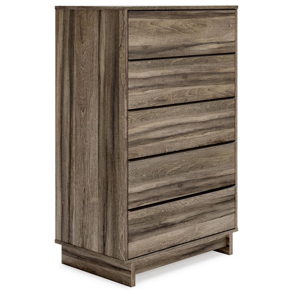 Ashley Shallifer 5 Drawer Chest in Brown, , large