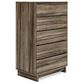 Ashley Shallifer 5 Drawer Chest in Brown, , large