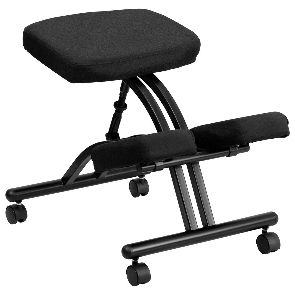 Flash Furniture "Kneeling Office Chair in Black Fabric, , large