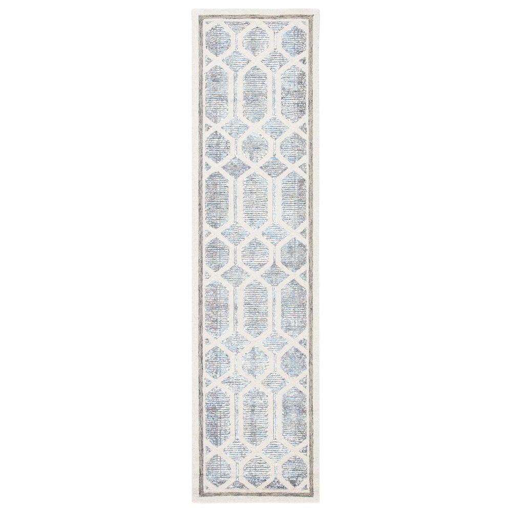 Safavieh Artistry ARR665M 2"3" x 9" Ivory and Blue Runner, , large