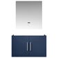 Lexora Home Geneva 30" Single Bathroom Vanity Cabinet Only in Glossy White and 30" LED Mirror, , large